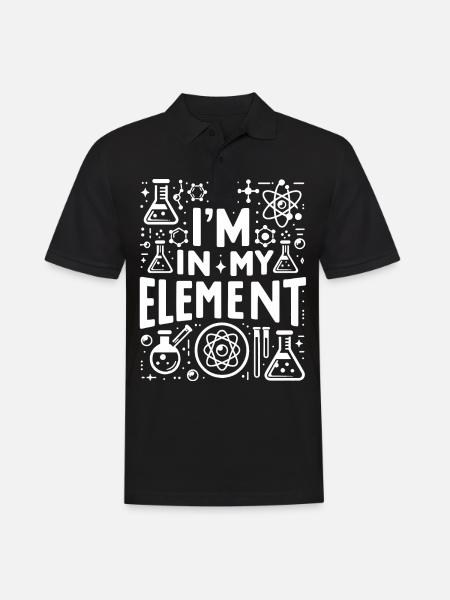 Chemist Chemistry Science Atom Molecule - Men's Polo Shirt - black