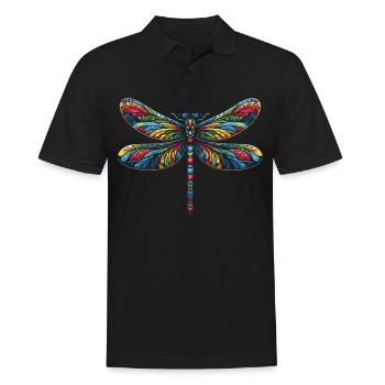 Libelle Libellen Insekten Natur - Männer Poloshirt - Schwarz - Vorne - Kai (181cm)