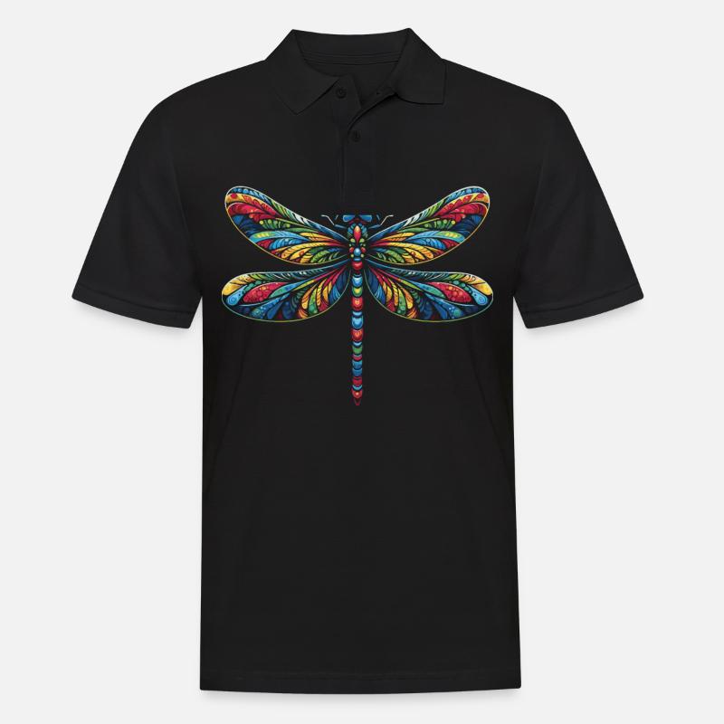 libellule libellules insectes nature - Polo Homme - noir