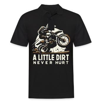 Motocross Dirtbike Supermoto - Männer Poloshirt - Schwarz - Vorne - Kai (181cm)