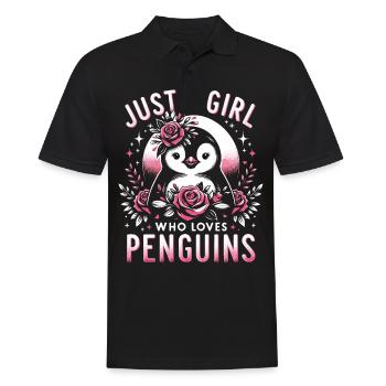 Pinguin Pinguine Tier - Männer Poloshirt - Schwarz - Vorne - Kai (181cm)