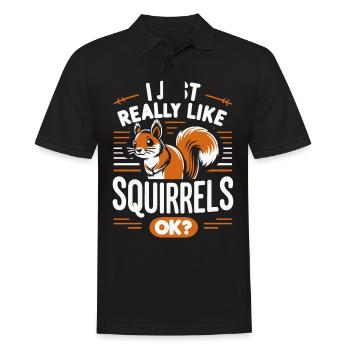 Squirrel, Animal, Rodent - Men's Polo Shirt - black - Front - Kai (181cm)