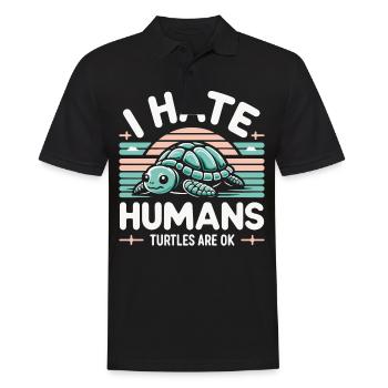 Tortue Tortue De Mer Tortue Animal - Polo Homme - noir - Devant - Kai (181cm)