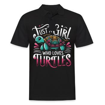 Turtle Sea Turtle Turtle Animal - Men's Polo Shirt - black - Front - Kai (181cm)