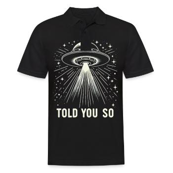 Alien UFO Aliens Außerirdischer - Men's Polo Shirt - black - Front - Kai (181cm)