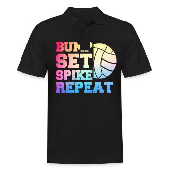 Joueur de volley-ball Volley-ball de plage Joueur de volley-ball S - Polo Homme - noir - Devant - Kai (181cm)