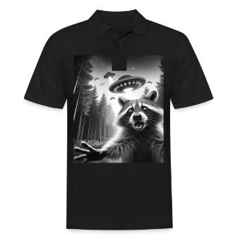 Alien UFO Aliens Außerirdischer - Men's Polo Shirt - black - Front - Kai (181cm)