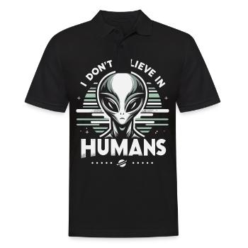 Alien UFO Aliens Außerirdischer - Men's Polo Shirt - black - Front - Kai (181cm)