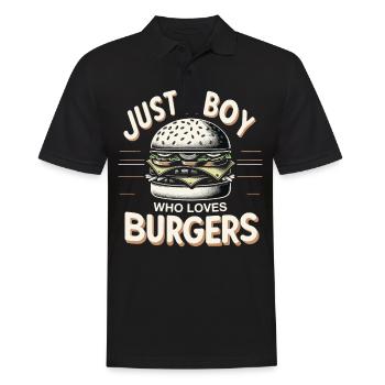 Burger Fast Food Hamburger Cheesburger Burgers - Männer Poloshirt - Schwarz - Vorne - Kai (181cm)