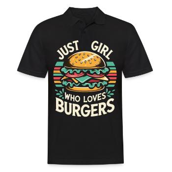 Burger Fast Food Hamburger Cheesburger Burgers - Männer Poloshirt - Schwarz - Vorne - Kai (181cm)