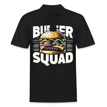 Burger Fast Food Hamburger Cheesburger Burgers - Männer Poloshirt - Schwarz - Vorne - Kai (181cm)