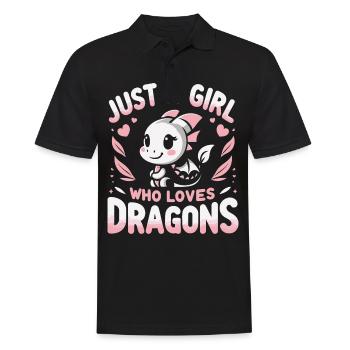 Dragon Mystique Dragon Fantaisie - Polo Homme - noir - Devant - Kai (181cm)