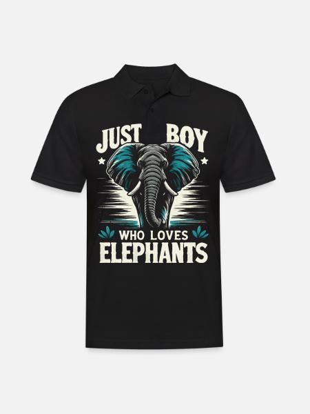 Elephant Animal Elephant Zoo - Men's Polo Shirt - black