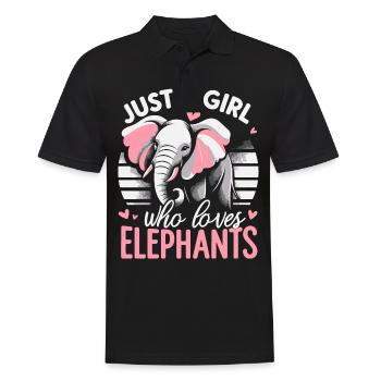 Éléphant Animal Éléphant Zoo - Polo Homme - noir - Devant - Kai (181cm)