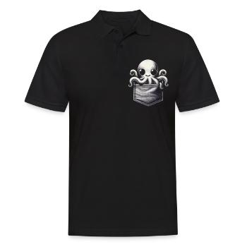 Octopus Kraken Cuttlefish Tier - Männer Poloshirt - Schwarz - Vorne - Kai (181cm)