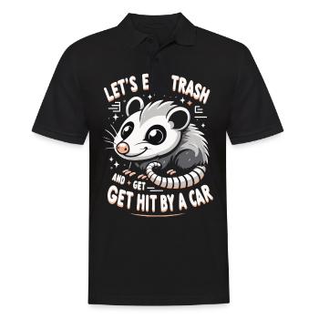 Opossum Possum Animal - Men's Polo Shirt - black - Front - Kai (181cm)