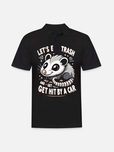Opossum Possum Animal - Men's Polo Shirt - black