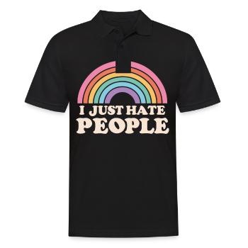 Lustig Sarkasmus sarkastischer Humor Ironie - Männer Poloshirt - Schwarz - Vorne - Kai (181cm)