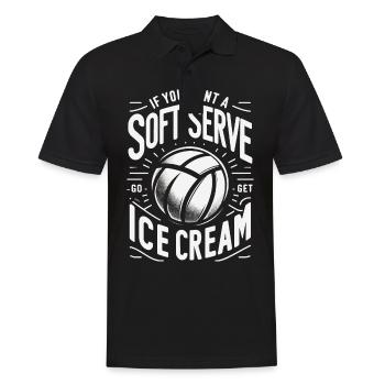 Joueur de volley-ball Volley-ball de plage Joueur de volley-ball S - Polo Homme - noir - Devant - Kai (181cm)