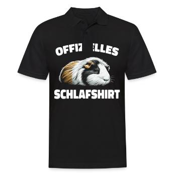 Meerschweinchen Kurzhaar Langhaar Crested Hunde - Männer Poloshirt - Schwarz - Vorne - Kai (181cm)