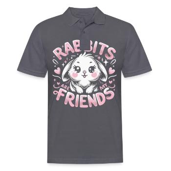 Lapin, Lapin, Animal, Animal De Compagnie, Lapins - Polo Homme - charbon - Devant - Nico (186cm)