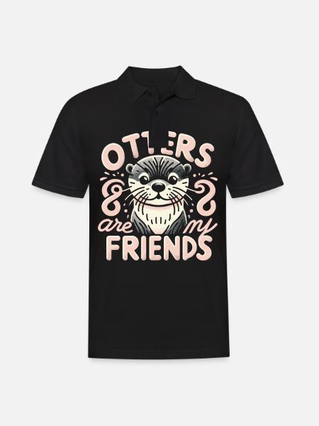 Otter Sea Otter - Men's Polo Shirt - black