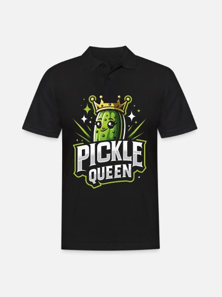 Cucumber Pickle Pickle Food Dill - Men's Polo Shirt - black