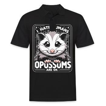 Opossum Possum Animal - Men's Polo Shirt - black - Front - Kai (181cm)
