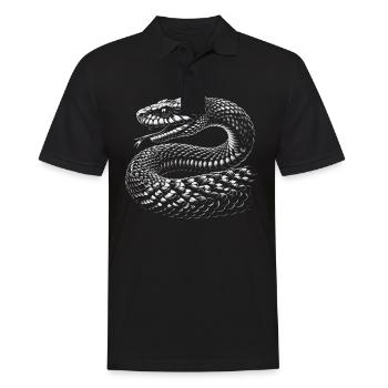 Snake, Snake, Animal - Men's Polo Shirt - black - Front - Kai (181cm)