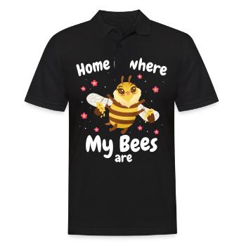 Honigbiene Imker Bienen Biene - Männer Poloshirt - Schwarz - Vorne - Kai (181cm)