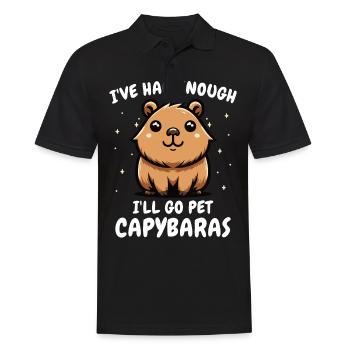 Capybara Capybara Rongeur Animal - Polo Homme - noir - Devant - Kai (181cm)