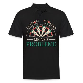 Dart Darts Dartspieler Dartsport - Männer Poloshirt - Schwarz - Vorne - Kai (181cm)