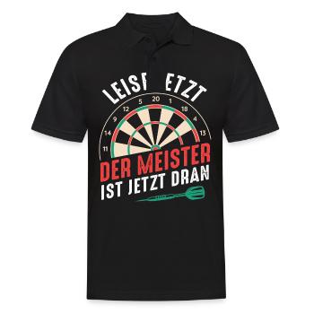 Dart Darts Dartspieler Dartsport - Männer Poloshirt - Schwarz - Vorne - Kai (181cm)