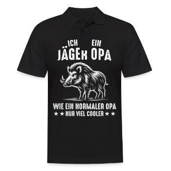 Hunter Hunting Hunting Hunting Clothing - Men's Polo Shirt - black - Front - Kai (181cm)