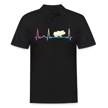 Cochon d’Inde à poil long chiens à crête à poil long - Polo Homme - noir - Devant - Kai (181cm)
