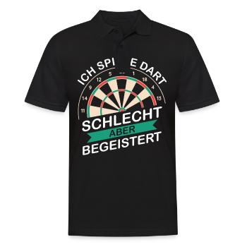 Dart Darts Dart Player Dart Sport - Men's Polo Shirt - black - Front - Kai (181cm)