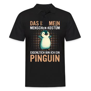 Pinguin Zwergpinguine Kaiserpinguin - Männer Poloshirt - Schwarz - Vorne - Kai (181cm)