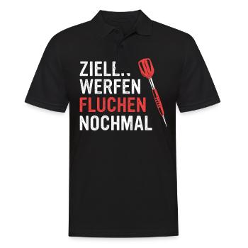Dart Darts Dart Player Dart Sport - Men's Polo Shirt - black - Front - Kai (181cm)