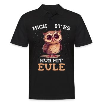 Noctambule, Hibou, Hibou, Oiseau - Polo Homme - noir - Devant - Kai (181cm)