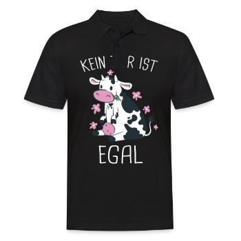 Végétarien Végétalien Bien-être animal Droits des animaux Végétarien - Polo Homme - noir - Devant - Kai (181cm)