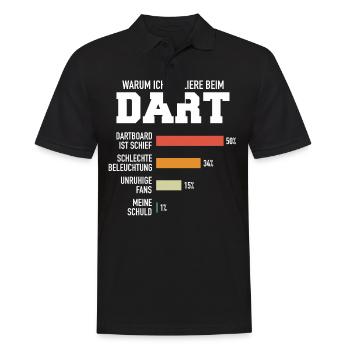 Dart Darts Dart Player Dart Sport - Men's Polo Shirt - black - Front - Kai (181cm)
