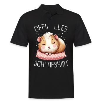 Cochon d’Inde à poil long chiens à crête à poil long - Polo Homme - noir - Devant - Kai (181cm)