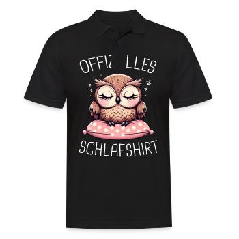 Noctambule, Hibou, Hibou, Oiseau - Polo Homme - noir - Devant - Kai (181cm)