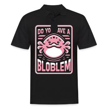 Blobfish Fish Funny Blob Blobby Blob Fish - Men's Polo Shirt - black - Front - Kai (181cm)