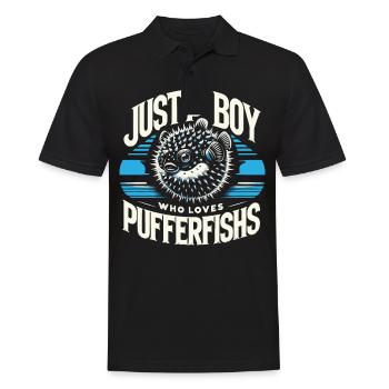 Kugelfisch Kugelfische Fisch Ozean Tier - Männer Poloshirt - Schwarz - Vorne - Kai (181cm)