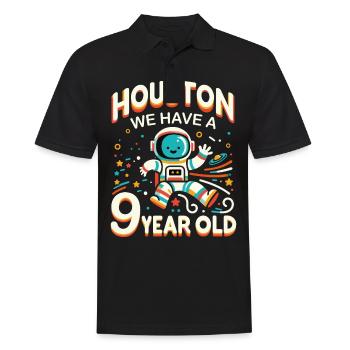 Cadeau 9 ans anniversaire garçon - Polo Homme - noir - Devant - Kai (181cm)