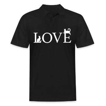 Chat, Amoureux Des Chats, Propriétaire De Chat, Chaton - Polo Homme - noir - Devant - Kai (181cm)