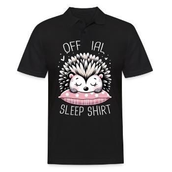 Igel Stachelig Tier Igel - Männer Poloshirt - Schwarz - Vorne - Kai (181cm)