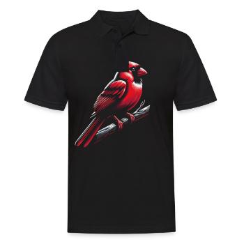 Kardinal Rotkardinal Vogel Roter Kardinal - Männer Poloshirt - Schwarz - Vorne - Kai (181cm)