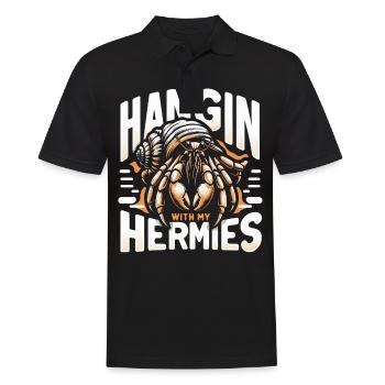Crab Hermit Crab Crab - Men's Polo Shirt - black - Front - Kai (181cm)